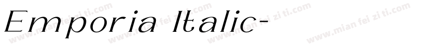 Emporia Italic字体转换